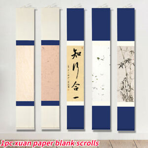 1pc Calligraphy Hanging Scrolls Blank Chinese Rice Xuan Paper Painting Scroll