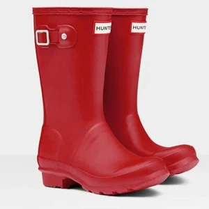 New Hunter Original Big Kids Rain Boots - Girls/Women Size 6 / Boys Size 5 - Picture 1 of 11