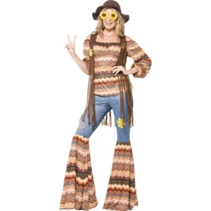 70er Jahre Outfit S 36-38 Flower Power Damenkostüm Hippiekostüm Hippie Kostüm - Bild 1 von 3