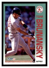 1992 Fleer #34 TOM BRUNANSKY Boston Red Sox ~D6F