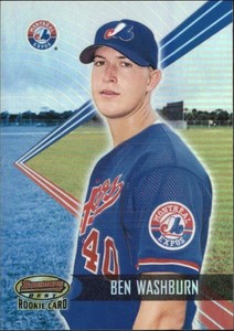 2001 Bowman's Best Montreal Expos Baseball Card #167 Ben Washburn RC /2999