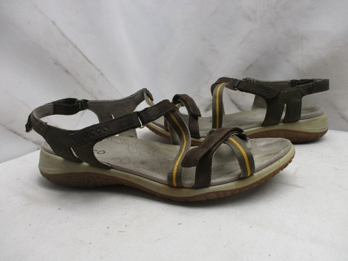 Sandali donna Ecco marroni con cinturino regolabile punta aperta slingback taglia 38 euro