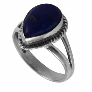Lapis Lazuli Solid 925 Sterling Silver Ring Jewelry Size-6 AR-8247 - Picture 1 of 1