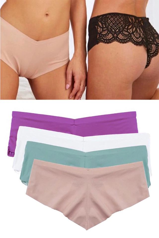 6 Bragas de encaje florales para mujer corte láser ropa interior para niños S M L XL 2064 Foto 1 de 1