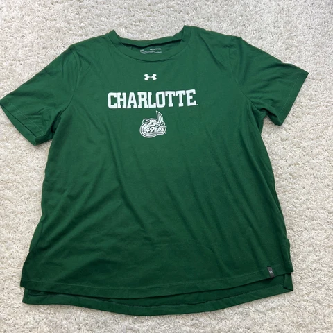 Charlotte 49ers Under Armour T-Shirt Tee Womens 2XL Green Short Sleeve Cover