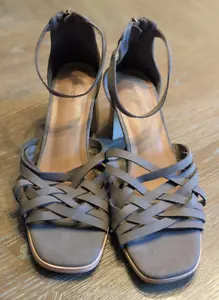 Sandali alla caviglia Maurices marroni tortora scuro tacco a blocco cinturino taglia 11 SOPHIE - Foto 1 di 10