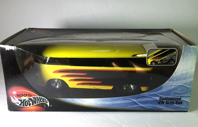 Autobús de arrastre VW grande personalizado 100 % Hot Wheels metal fundido a presión escala 1/18 de colección 2000 Foto 1 de 4