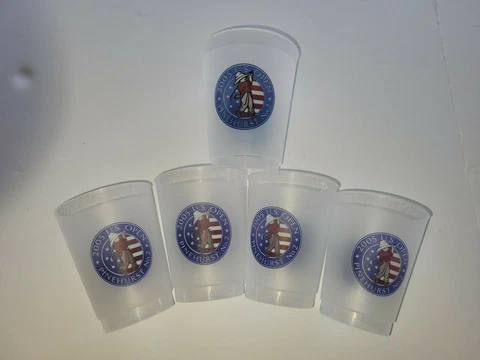 2005 U.S. Open Pinehurst North Carolina Golf Cups Lot Of 5 Souvenir Plastic Cover