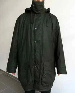 VINTAGE BARBOUR 2in1 BORDER WAX LINER HOOD MENS JACKET HUNTING C46/117 CM - Picture 1 of 23