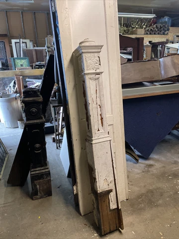 Bova antique carved oak Newell post 69 x 7 5/8 x 7.75 Cover