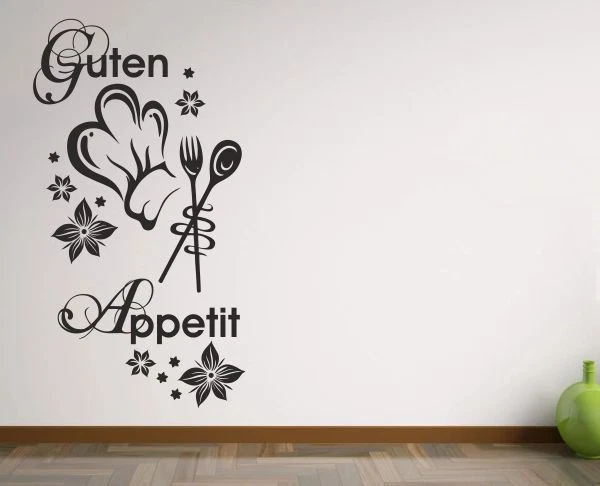 Wandtattoo ‚Guten Appetit‘ In Gold – 120x47 Cm, Selbstklebend, Für Viele Oberflächen, Deutsche Qualität