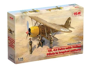 ICM 32025 model aircraft kit 1:32 CR. 42 Falco + Italian Pilots tropical uniform - Picture 1 of 24