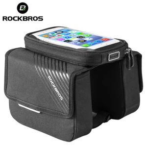 RockBros MTB Bag Phone Touch Screen Case Bicycle Front Bilateral Saddle Bag - Picture 1 of 9