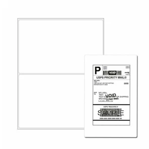 50 etiquetas de envío redondeadas de 8,5x5,5 media hoja papel autoadhesivo 2 por hoja EE. UU. - Imagen 1 de 4