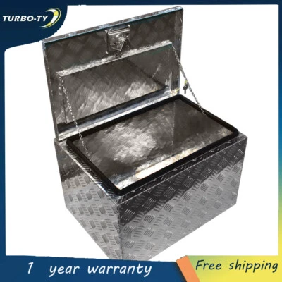 24英寸重型铝制工具箱卡车皮卡拖车车底存储银色 — 第 1/4 张图片