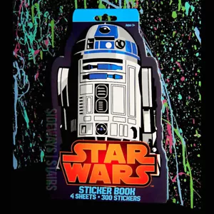 STAR WARS R2-D2 STICKER BOOK 300 STICKERS Jedi Vader Leia Skywalker Disney RARE - Picture 1 of 7