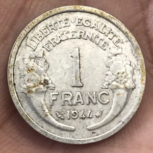 FRANCE 1944 1 FRANC VERY NICE CONDITION G - Picture 1 of 2