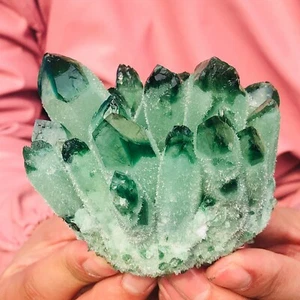 485g Rare New Twinkling Green Phantom Quartz Crystal Cluster Specimens 192 - Picture 1 of 12
