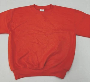 24A31 Hanes P364 Boys Crew Neck Sweatshirt XS Orange - Picture 1 of 2