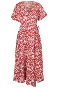 OJAY Floral print wrap maxi dress - Picture 1 of 6
