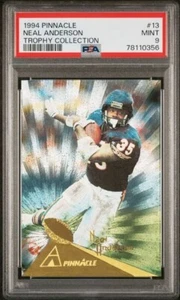 1994 PINNACLE TROPHY COLLECTION #13 NEAL ANDERSON PSA 9 MINT CHICAGO BEARS - Picture 1 of 2