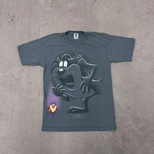 Taz Vintage 90s Looney Tunes Shirt Large Tasmanian She-Devil Rare Six Flags - Picture 1 of 8