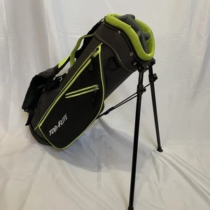 Top Flite Junior 27” Golf Bag w/ Stand Harness Shoulder Strap Gray Green Black - Picture 1 of 14