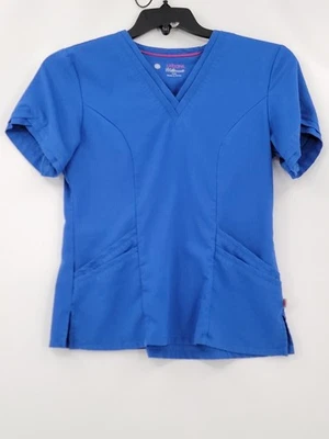 Blusa Médica Urbane Ultimate para Mujer Talla XSM Color Azul Bolsillos Manga Corta Cuello en V Foto 1 de 4