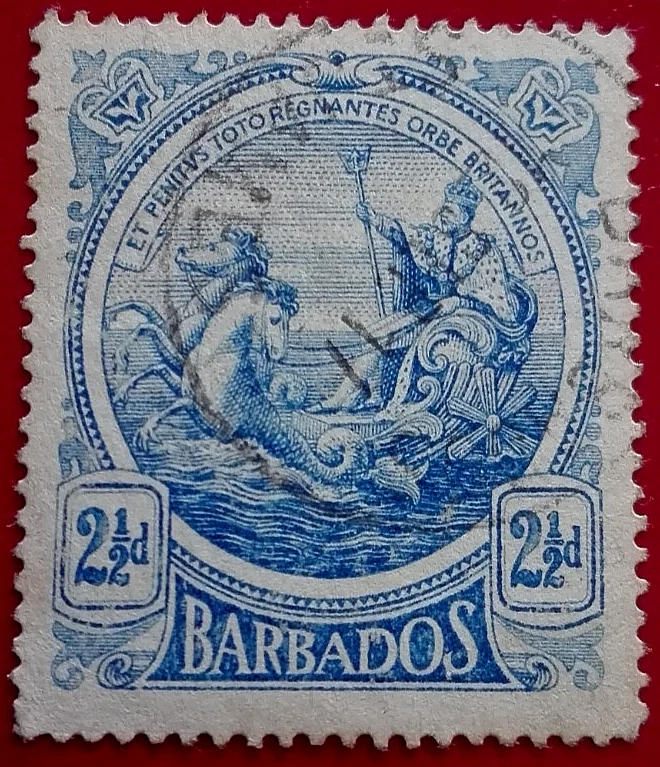 Barbados: Nuevo Sello Colonial 1916, 21/2 P. (Sello Coleccionable). Foto 1 de 1