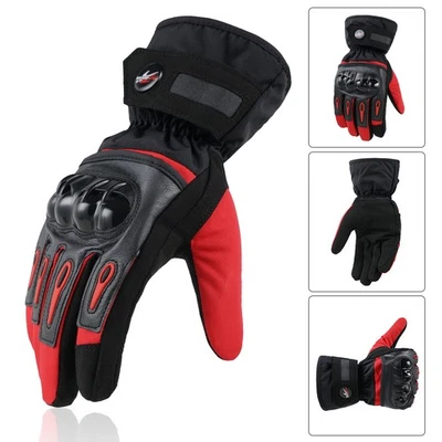 Winter Motorcycle Gloves Windproof Cold Weather Warm Touch Screen Riding Gloves - Image 1 of 4