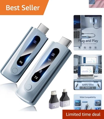 2025 Wireless HDMI Transmitter & Receiver 328FT - 4K Decoding, Plug & Play - Image 1 of 4