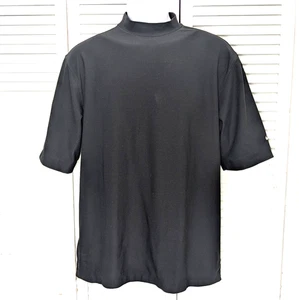 Nike Golf Mock Neck Kurzarm Herren Shirt Medium schwarz weiß Swooshärmel - Bild 1 von 18