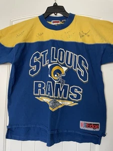 Vintage 90's STL/LA Rams The Edge Gym Gear NFL Football T-Shirt Men's Large L - Picture 1 of 9
