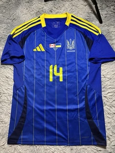 UKRAINE MATCH ISSUE JERSEY SIGNED CHEBERKO #14 PROOF CANADIAN SHIELD VS CANADA - Bild 1 von 6