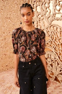 NEW Ulla Johnson Suri Viola Floral Print Wool Blend Top Sz 4 NWT $370 - Picture 1 of 18
