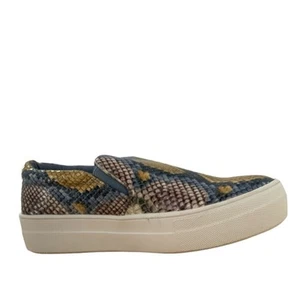 Steve Madden GILLS Mujer Talla 8.5 Mocasín Zapatos Planos Multicolor Gris Piel de Serpiente - Imagen 1 de 10