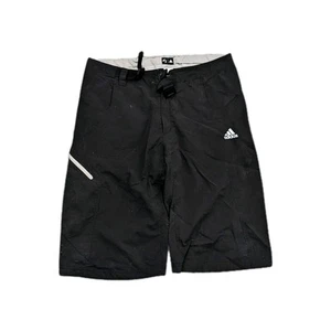 Adidas vintage retro rare cargo Outdoor Fishing shorts pockets Black belted - Picture 1 of 10