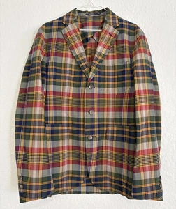 Polo Ralph Lauren Sport Coat Cotton Plaid Jacket Lightweight Size 40R - Picture 1 of 14