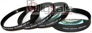 67mm +1 +2 +4 & MACRO +10 CLOSEUP LENS FILTER SET KIT 67 mm Asian 67-CS - Picture 1 of 1