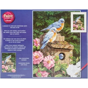 Dimensions Garden Bluebirds Paint by Numbers Kit, 14'' W x 20'' L - Picture 1 of 2