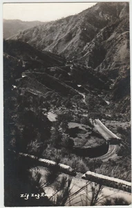 Tarjeta postal con foto real 1930-1950 EKC RPPC Zig Zag Mountain Road - Imagen 1 de 2