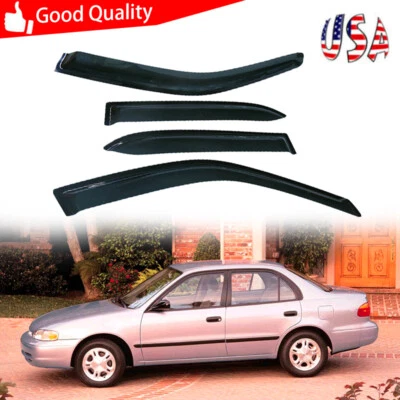 4pcs Window Visors Fit For Toyota Corolla Sedan 1998-2002 Sun Shade Rain Guards Foto 1 de 4