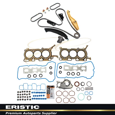 Juego de juntas de culata con kit de cadena de distribución para Ford F-150 Mustang 11-15 3,7 L Foto 1 de 4
