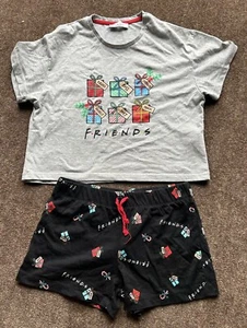 Girls New Look 915 Generation Friends Grey & Black Pyjamas Size S - Picture 1 of 3