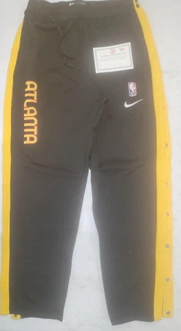 30418 Nike ATLANTA HAWKS Team Issued 2021-22 Warm Up Basketball Pants BLACK COA Cover