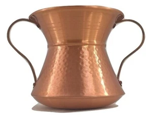 Tina Conca in rame martellata a mano collo largo antimacchia leggera diametro 12 - Picture 1 of 4