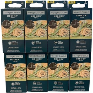 Yankee Candle Sidekick Refill Car Airfreshner Sage And Citrus Set of 8 - Picture 1 of 2