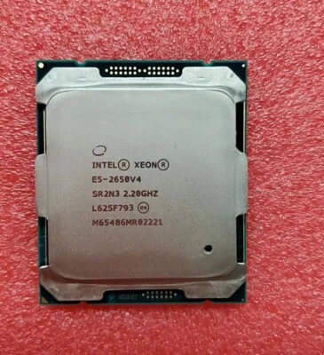 Used Intel Xeon E5-2650v4 SR2N3 2.2GHz 12C/24T 30MB Cache LGA2011-3 CPU - Image 1 of 2