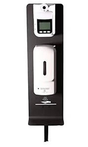 Automatic Hand Sanitizer Dispenser With Adjustable Stand & Touchless Thermometer - Picture 1 of 3