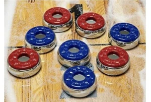 NEU Hathaway 2 1/8" Shuffleboard Pucks 8er Set rot und blau NEU - Bild 1 von 7